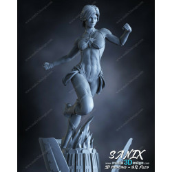 Captain marvel figurine impression 3D résine  18cm  (non peint)