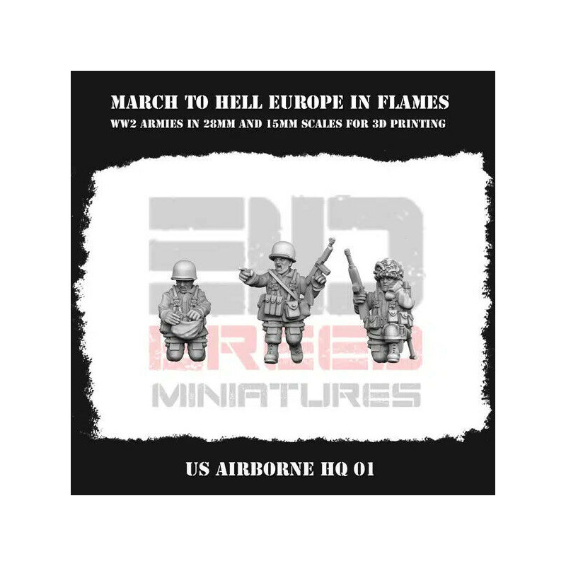 Infanterie US WW2 – Figurines 3D 28mm & 15mm pour Wargames  
