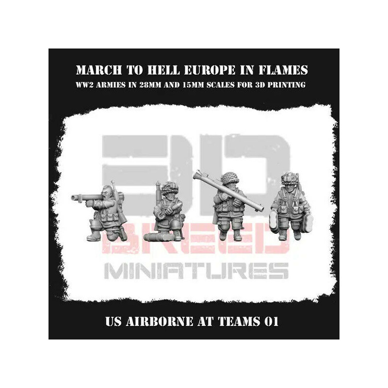 Infanterie US WW2 – Figurines 3D 28mm & 15mm pour Wargames  
