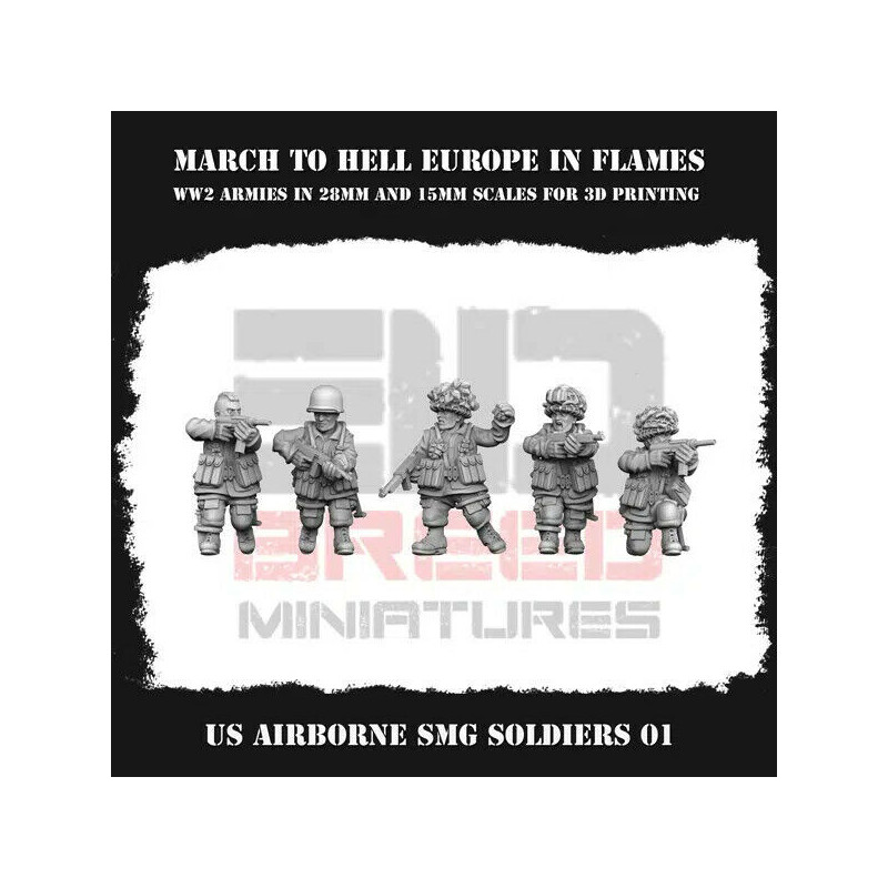 Infanterie US WW2 – Figurines 3D 28mm & 15mm pour Wargames  
