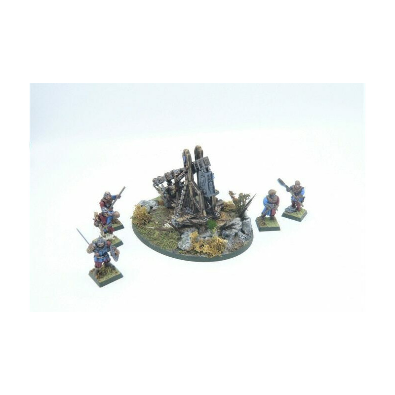 9th Age Impression 3D Royaume d'équitaine Trébuchet 2 avec servants