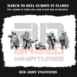 Impréssion 3D Figurines WWII Red Army Engineersd  (2)
