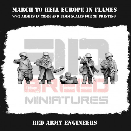 Figurines Infanterie Armée Rouge 3D – Soldats soviétiques WW2  
