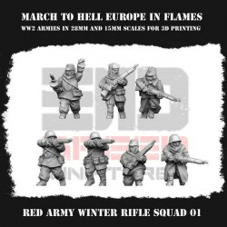 Figurines Infanterie Hiver Armée Rouge 3D – Soldats Soviétiques WW2  
 (2)