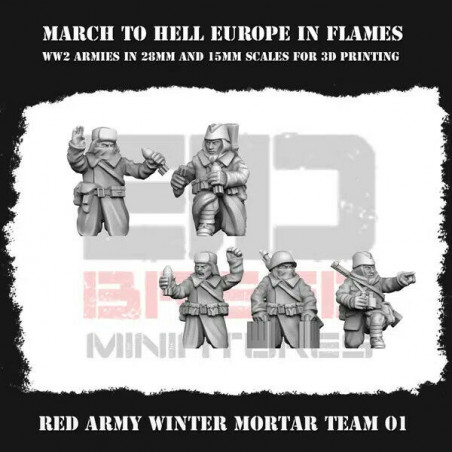 Figurines Infanterie Hiver Armée Rouge 3D – Soldats Soviétiques WW2  
