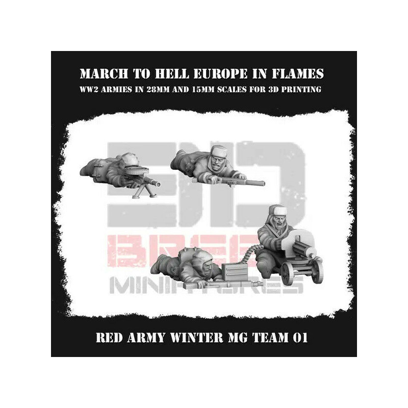Figurines Infanterie Hiver Armée Rouge 3D – Soldats Soviétiques WW2  
