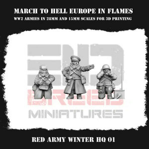 Impréssion 3D Figurines WWII Red Army winter HQ 01