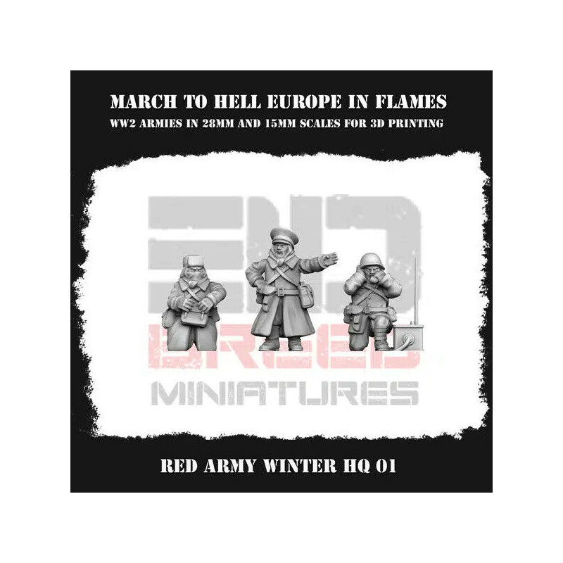 Figurines Infanterie Hiver Armée Rouge 3D – Soldats Soviétiques WW2  
