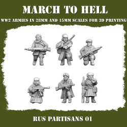 Impréssion 3D Figurines WWII Red Army Partisans 1n  (2)