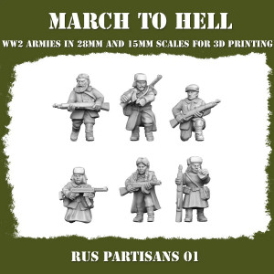 Impréssion 3D Figurines WWII Red Army Partisans 1