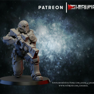 Figurine imprimée en 3D Résine pour jeux de figurines Mercenaire 2