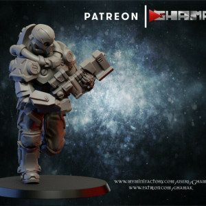 Figurine imprimée en 3D Résine pour jeux de figurines Mercenaire 3