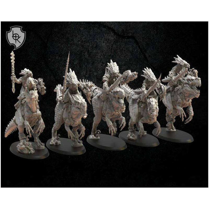 Guerriers Cuetzpal – Figurines Résine Fantasy 28mm | The Lost Kingdom

