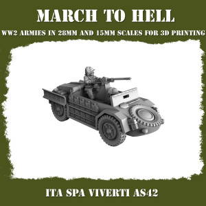 Impréssion 3D Figurines WWII Armée Italienne SPA viverti AS42