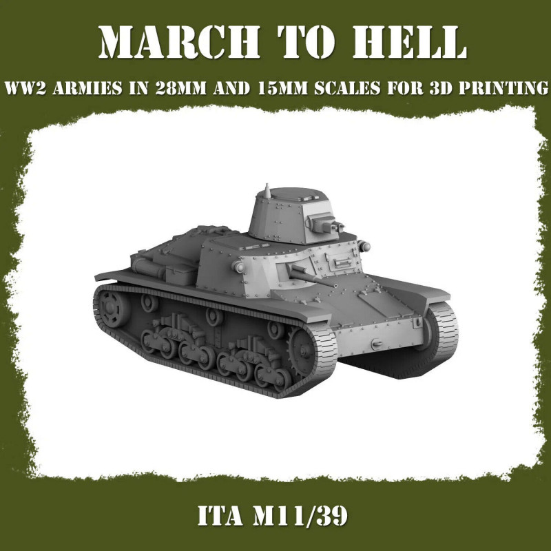 Véhicules Italiens WW2 – Figurines Résine 3D pour Wargames – 28mm & 15mm
