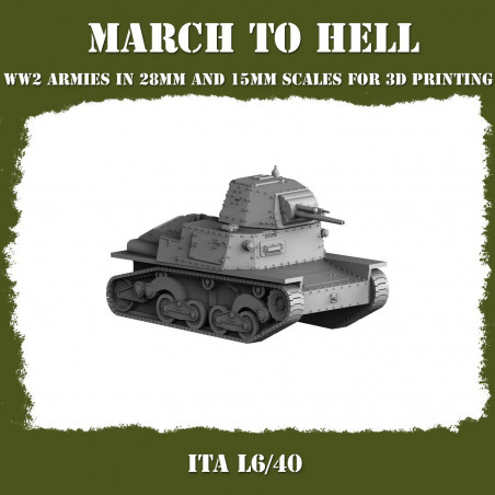 Véhicules Italiens WW2 – Figurines Résine 3D pour Wargames – 28mm & 15mm
