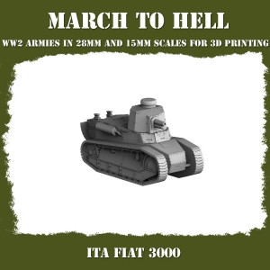 Impréssion 3D Figurines WWII Armée Italienne Fiat 3000