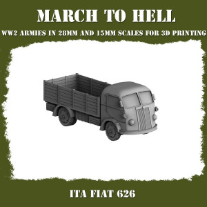 Impréssion 3D Figurines WWII Armée Italienne Fiat 626