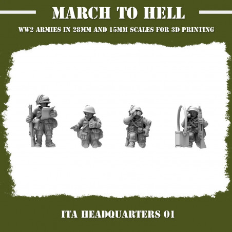 Infanterie Italienne WW2 – Figurines Résine 3D 28mm / 15mm – Wargame Historique
