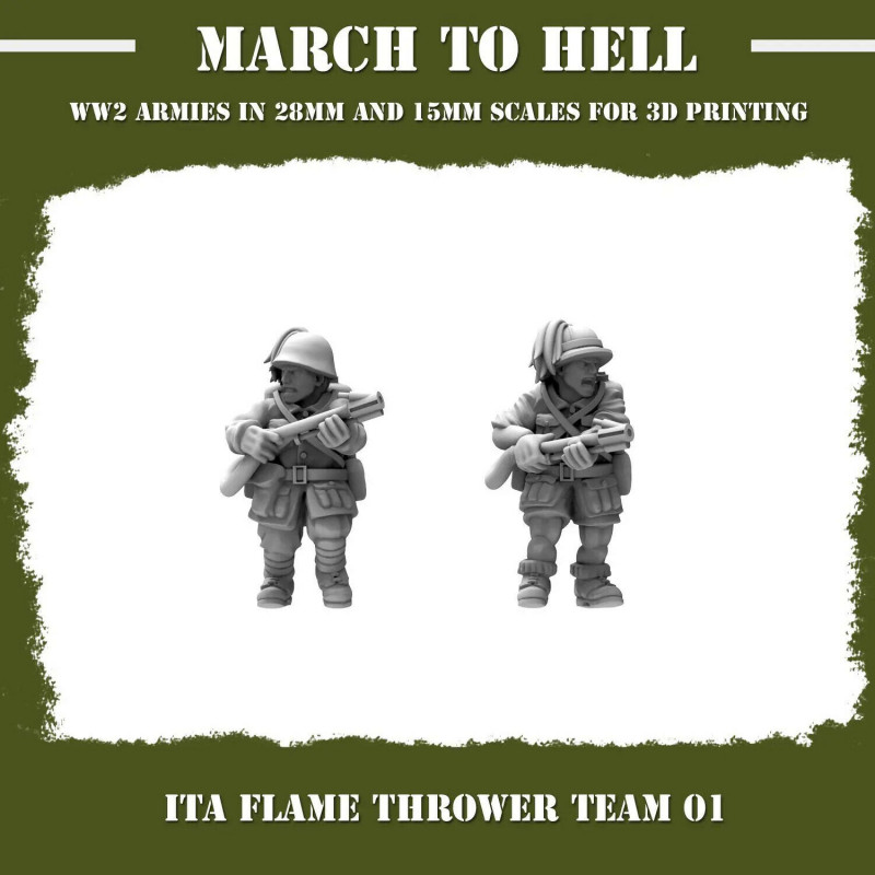 Infanterie Italienne WW2 – Figurines Résine 3D 28mm / 15mm – Wargame Historique
