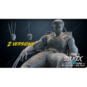 Logan Wolverine figurine imprimée en 3D résine Taille 18cm