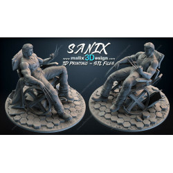 Logan Wolverine figurine impression 3D résine  18cm (non peint) (2)