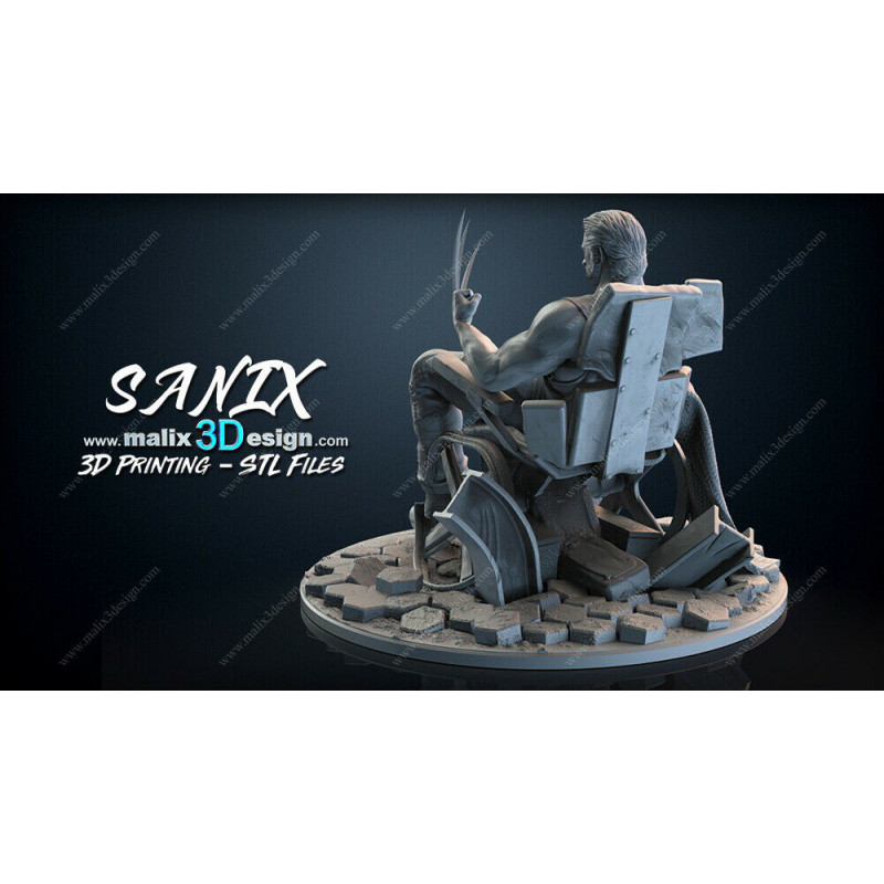 Logan Wolverine figurine impression 3D résine  18cm (non peint)