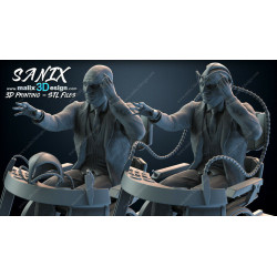 Professor X figurine impression 3D résine  18cm (non peint)