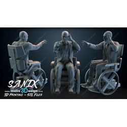 Professor X figurine impression 3D résine  18cm (non peint) (2)