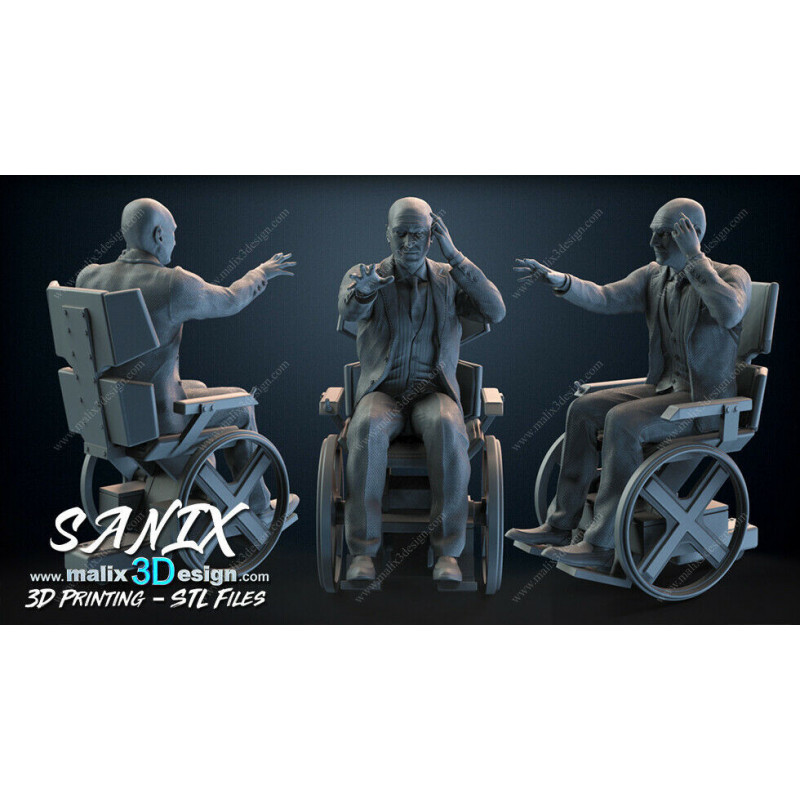 Professor X figurine impression 3D résine  18cm (non peint)