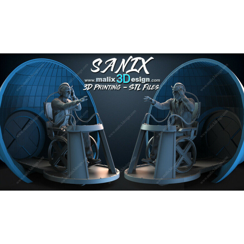 Professor X figurine impression 3D résine  18cm (non peint)