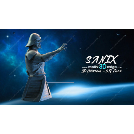 Bust DarthVader impression 3D resine, taille 18cm ( non peint ) (non peint)