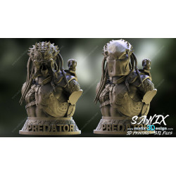 Bust Predator impression 3D resine, taille 18cm ( non peint ) (non peint)