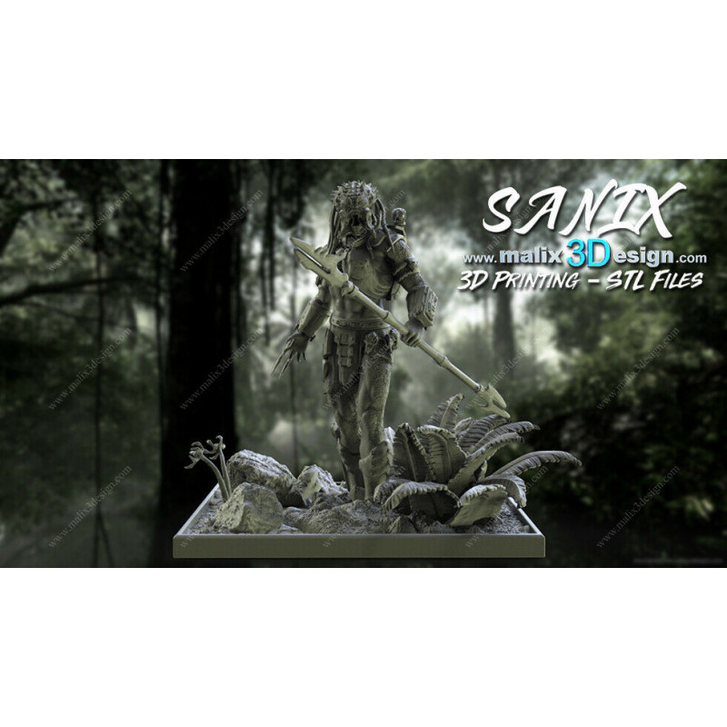 Predator figurine impression 3D résine  18cm  (non peint)