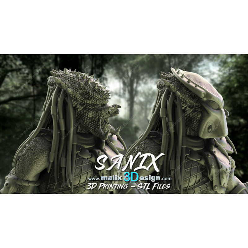 Predator figurine impression 3D résine  18cm  (non peint)