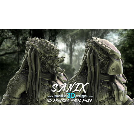 Predator figurine impression 3D résine  18cm  (non peint)