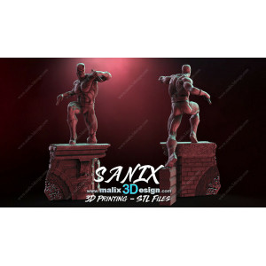 Daredevil figurine imprimée en 3D résine Taille 18cm (non peint)