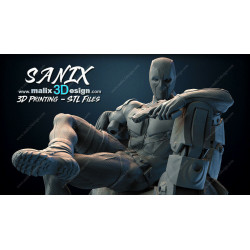 Deadpool figurine impression 3D résine  18cm (non peint)