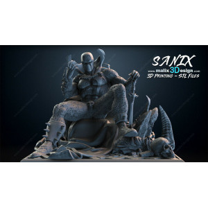 Spawn figurine imprimée en 3D résine Taille 18cm (non peint)