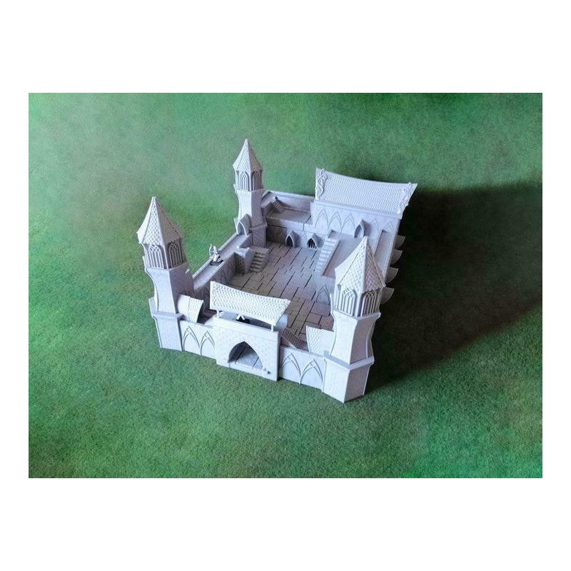 9th Age décors impression 3D Caserne Elfique 