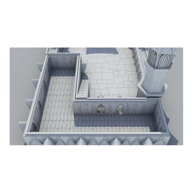 9th Age décors impression 3D Caserne Elfique 