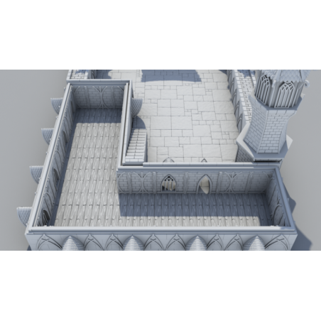 9th Age décors impression 3D Caserne Elfique 
