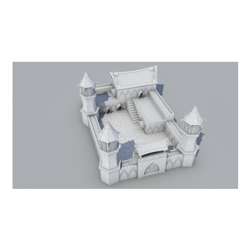 9th Age décors impression 3D Caserne Elfique 