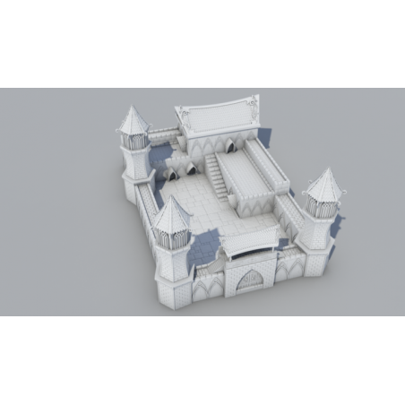 9th Age décors impression 3D Caserne Elfique 