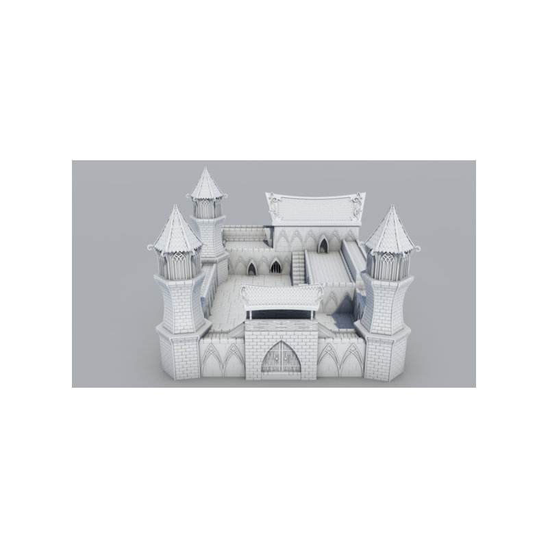 9th Age décors impression 3D Caserne Elfique 