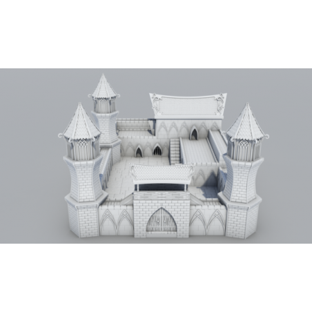 9th Age décors impression 3D Caserne Elfique 