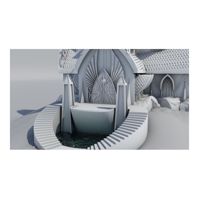 9th Age décors impression 3D Maison noble elfique 