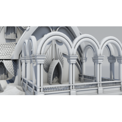 9th Age décors impression 3D Maison noble elfique  (2)