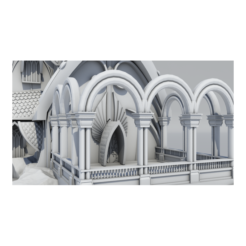 9th Age décors impression 3D Maison noble elfique 
