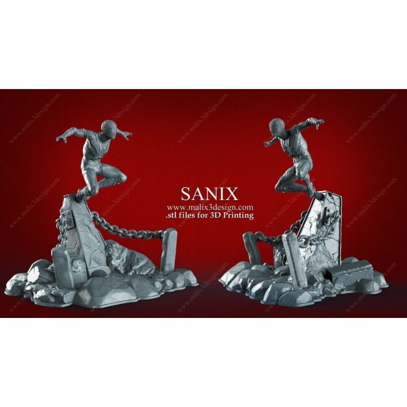 Spider man figurine impression 3D résine  18cm  (non peint)